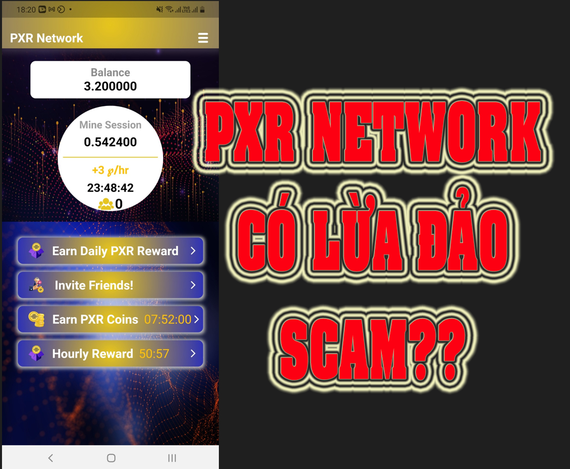 PXR Network Ứng dụng lỗi nhiều và chậm! Có lừa đảo, có scam không?
